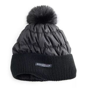 Spyder Quilted women Beanie with Pom-Pom